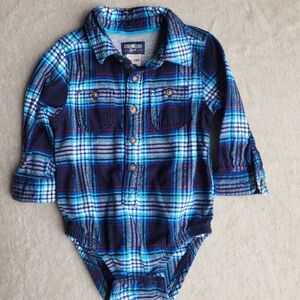 OshKosh B'gosh Blue and White Button Down Shirt